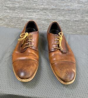 Carlo Morandi Shoes Mens Size 13D Brown Cap Toe Derby Dress Memory Foam 900D70